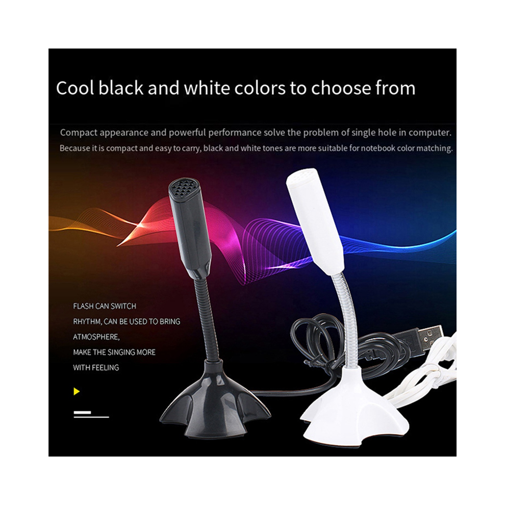 Usb Laptop Microphone Voice Mic High Sensitivity Mini For Pc, Black 4852580930842