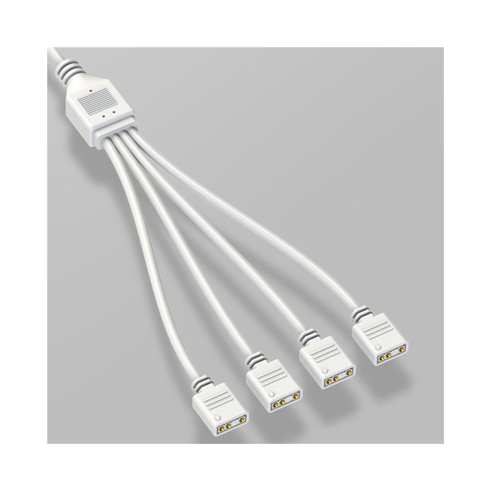 Câble d'extension 5 V 3 broches pour répartiteur d'ordinateur 1 hub, blanc