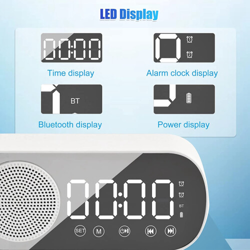 Ψηφιακό ξυπνητήρι LED με ραδιόφωνο FM και ηχείο Bluetooth 1
