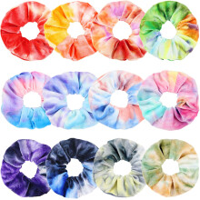 IVARYSS Scrunchies per ragazze, 12 Pz Scrunchies in velluto tie dye per capelli