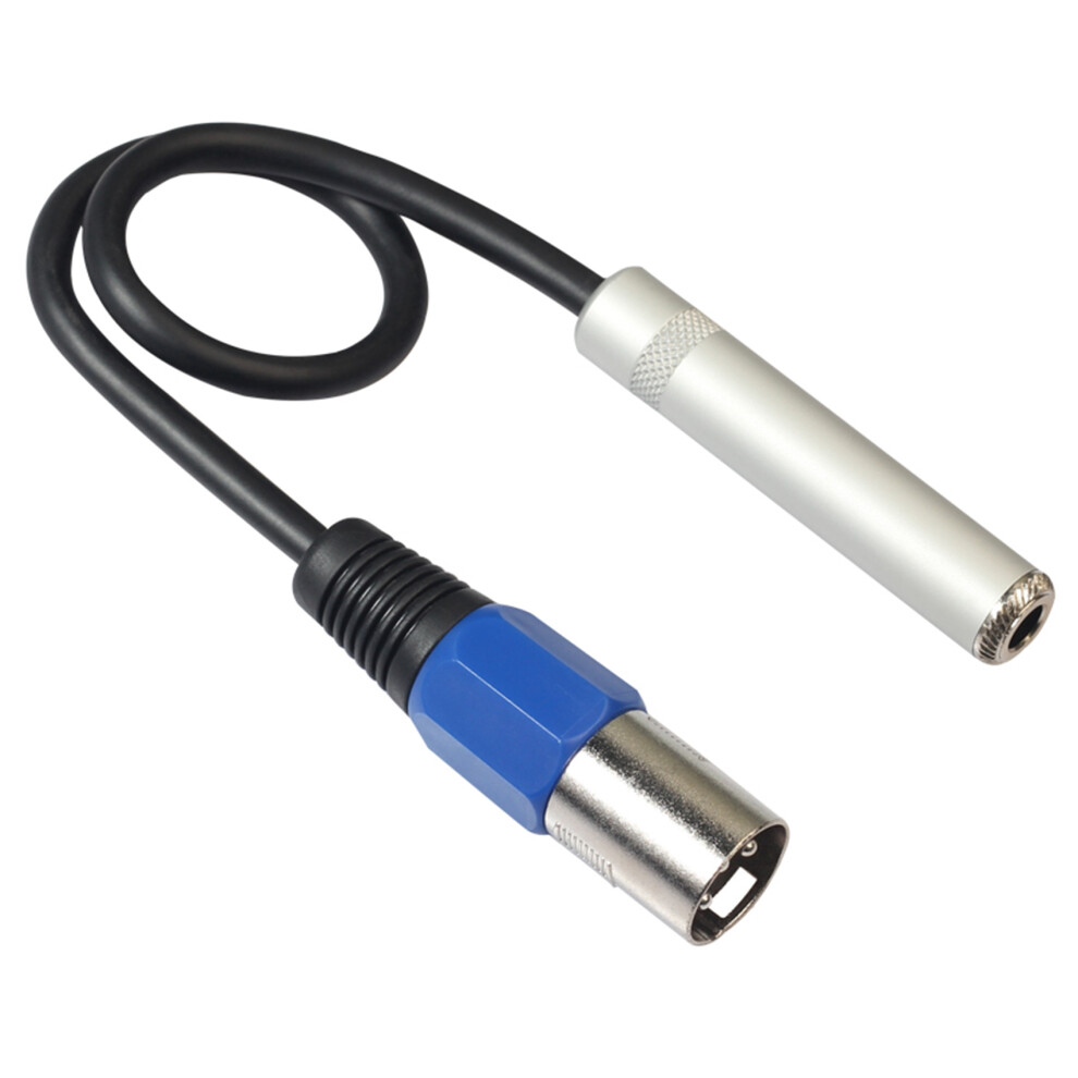 Connecteur symétrique 1/4" femelle vers XLR mâle, 1/4"/TRS vers XLR