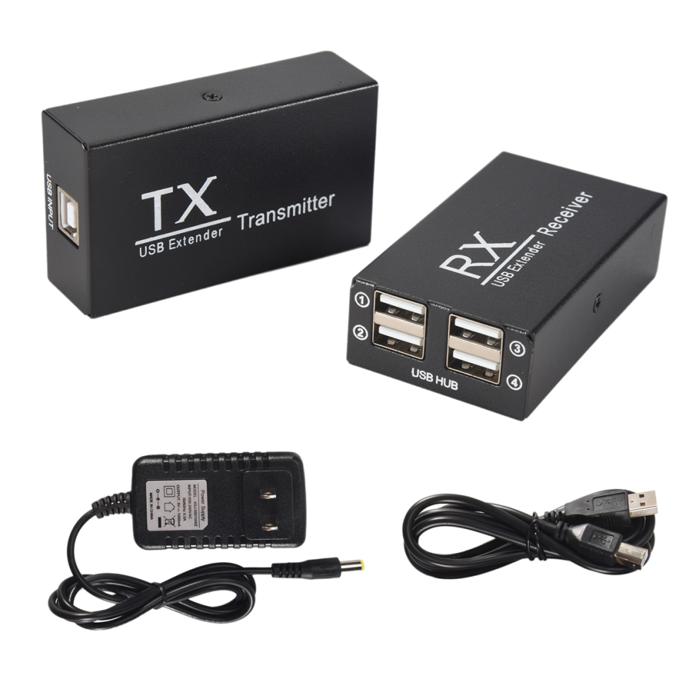 Photos - Card Reader / USB Hub 120M USB Extender 4 Port USB1.1 Hub Extender over RJ45-US Plug