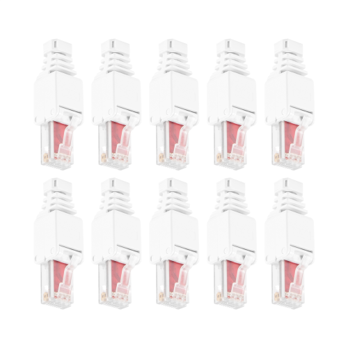 10 x Network Connectors Tool-Free RJ45 CAT6 LAN UTP Cable Plug 2