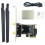 PCIE WiFi Card Adapter Bluetooth for PC Desktop Wi-Fi Antenna M.2 5