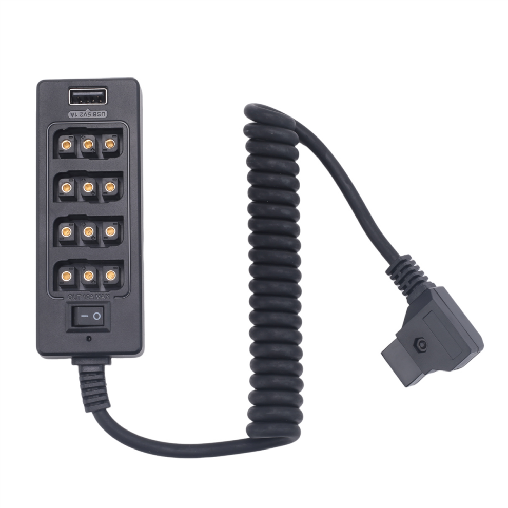 Dtap Splitter Cable With Power Switch D-Tap For V-Mount V Lock, Mount 4852580944689