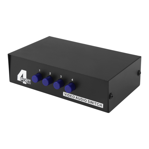 Κουτί επιλογής ήχου AV Switcher 4 θυρών L/R για κονσόλες παιχνιδιών DVD STB 2