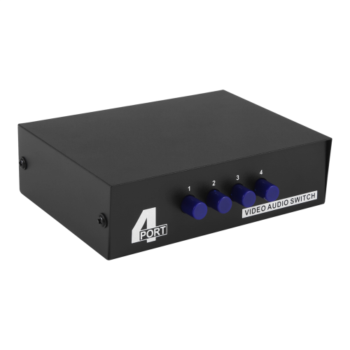 Κουτί επιλογής ήχου AV Switcher 4 θυρών L/R για κονσόλες παιχνιδιών DVD STB 1