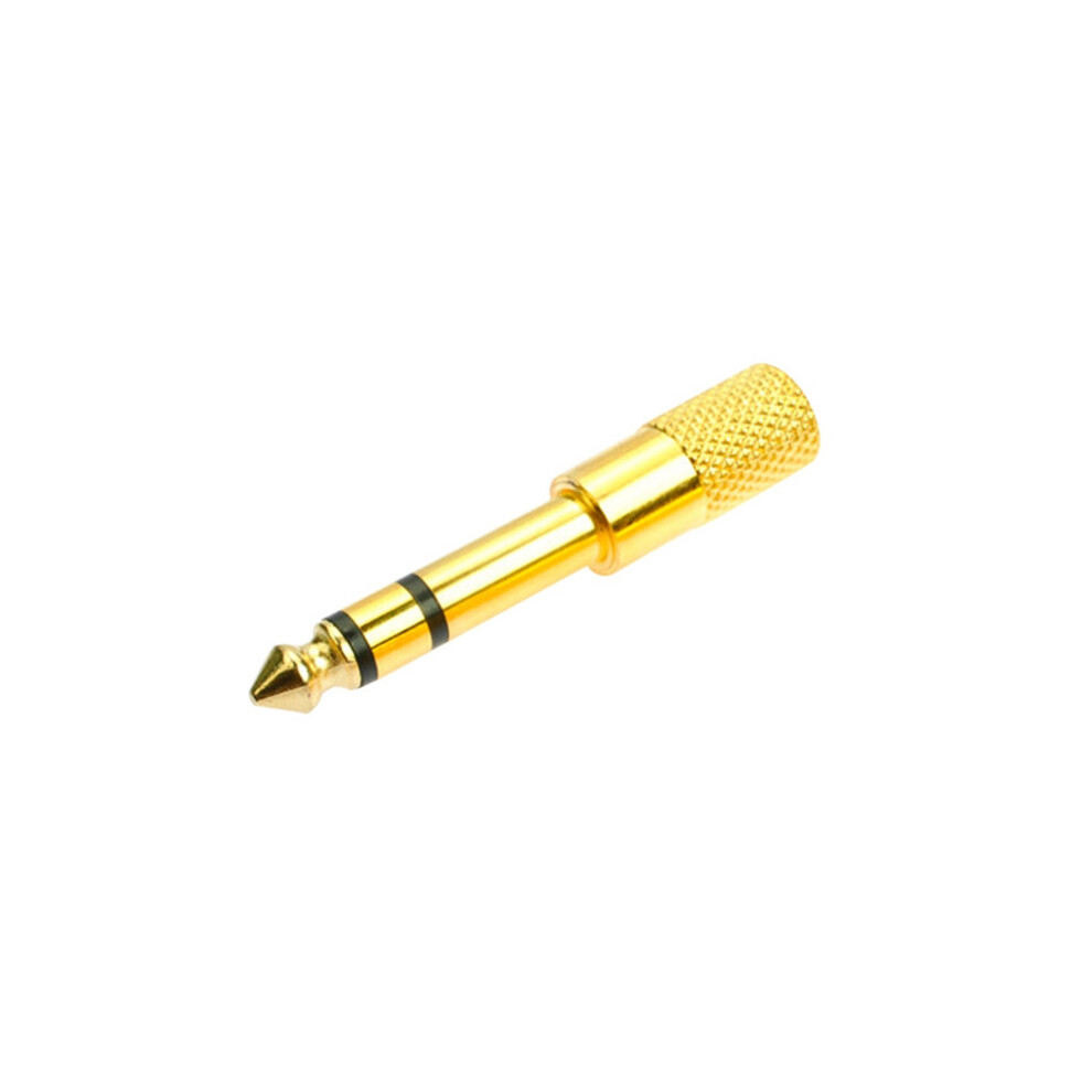 Audio Jack Converter Adapter Stereo Jack For 6.5Mm Male To 3.5Mm Female Electric Guitars Headset Miniphone (Golden) Golden 4852580956484