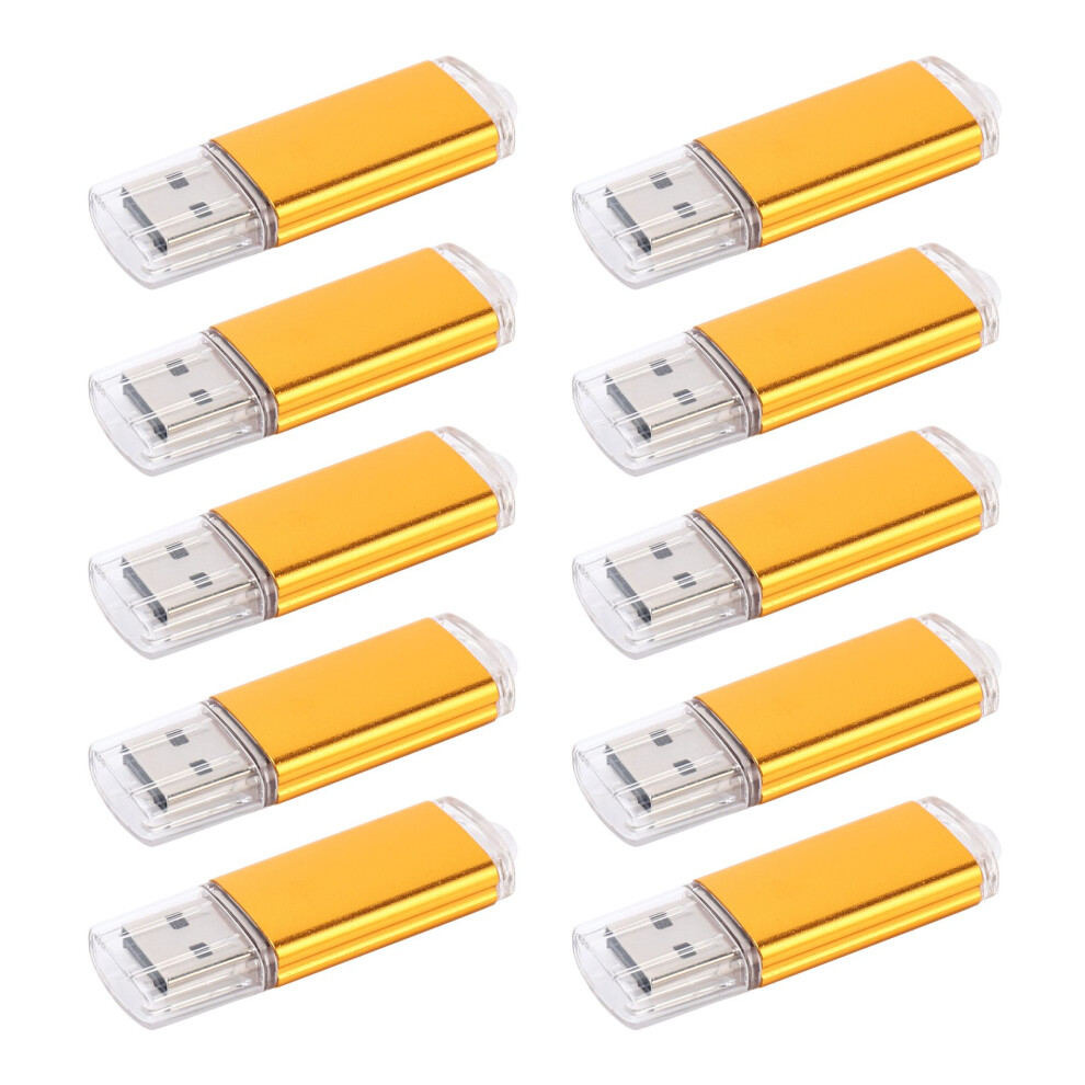 10 X 512 Mb Chiavetta Usb Chiavetta Usb 2.0 Oro-image