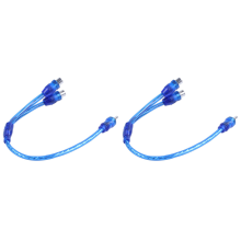 2x RCA Y-splitterkabel, adapterkabel 1 hane till 2 honor, 30 cm