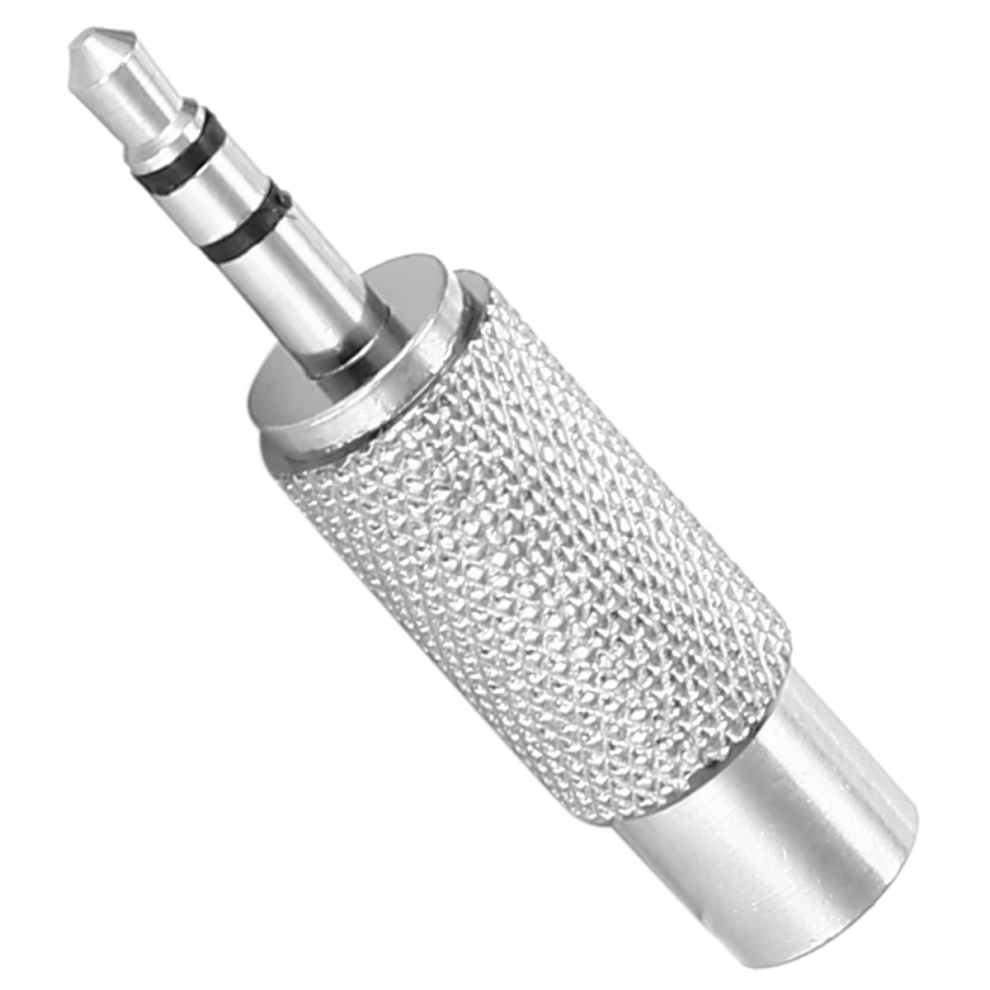 3.5Mm Stereo Male To Mono Female Audio Adapter, Silver 4852580954053