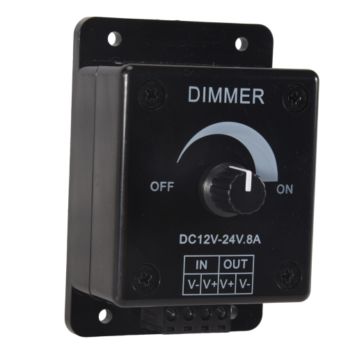 Μαύρος διακόπτης LED Dimmer DC 12V 24V 8A Driver Μονός ελεγκτής τροφοδοσίας 2