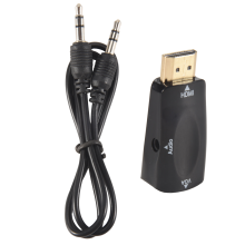 1080P mannelijke naar VGA vrouwelijke adapter 3,5 mm audio-uitgangskabel zwart