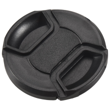 Svart 62 mm främre linsskydd med mittnypdesign