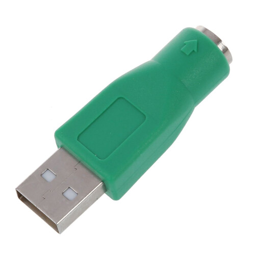 2 τεμάχια PS/2 θηλυκό σε USB αρσενικό μετατροπέας για πληκτρολόγιο και ποντίκι 2