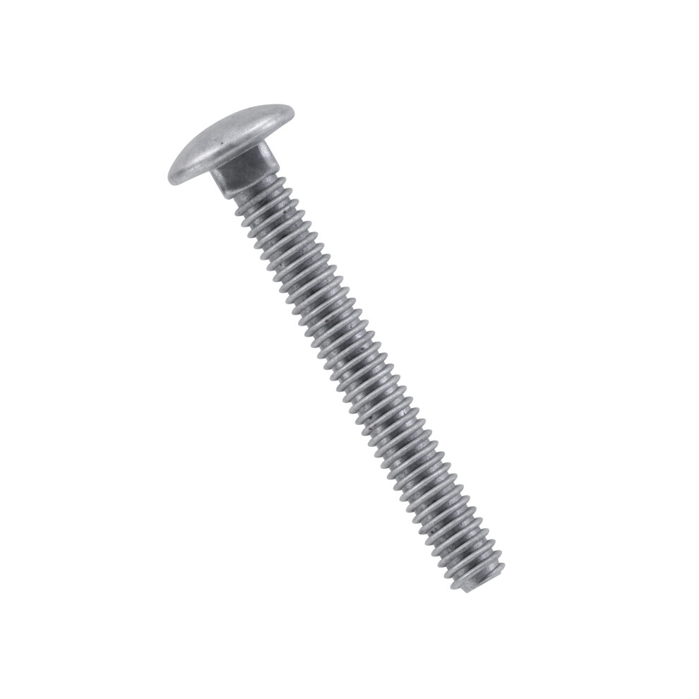 Hillman Group Galvanized Carriage Bolt 1/4 X 4 100 Count Blunt Point Alloy Steel Self-Locking Round Head Fasteners Wood And Metal No Washer Ne 008236133516
