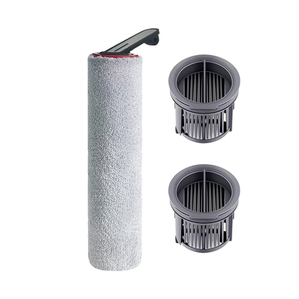 Replacement Roller Brush and HEPA Filter Pack for H14 Dual / H14 Pro Vacuum Cleaners (2 HEPA Filters + 1 Roller Brush)