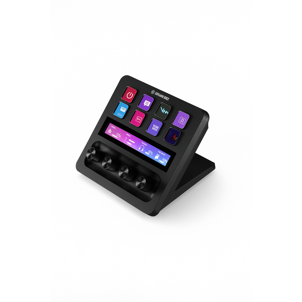 Elgato Stream Deck + Audio Mixer Production Console and Studio Controller for Streaming Gaming with customizable touch strip dials and LCD keys