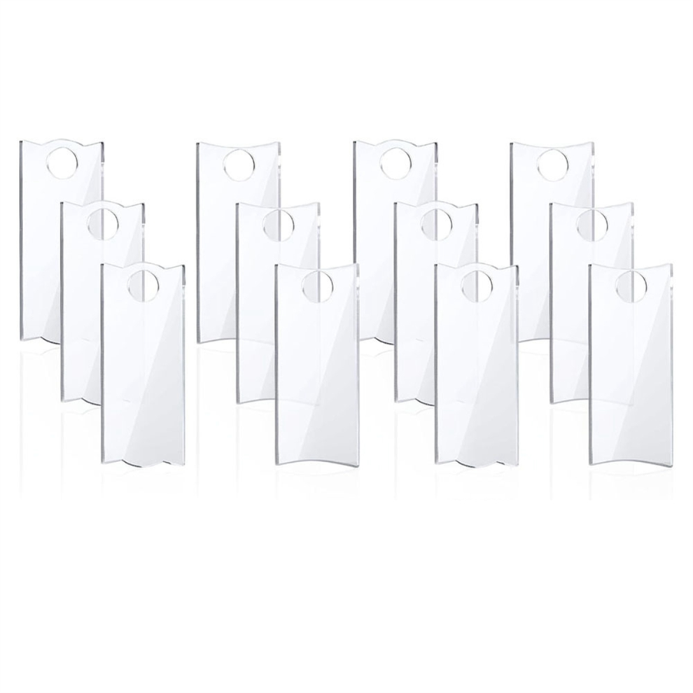 Lot de 50 plaques nominatives en acrylique pour tasses, étiquettes vierges personnalisées