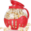 Popcorn-kone mikroaaltouunin välipala-popcorn-ilmapopperit, punainen 1