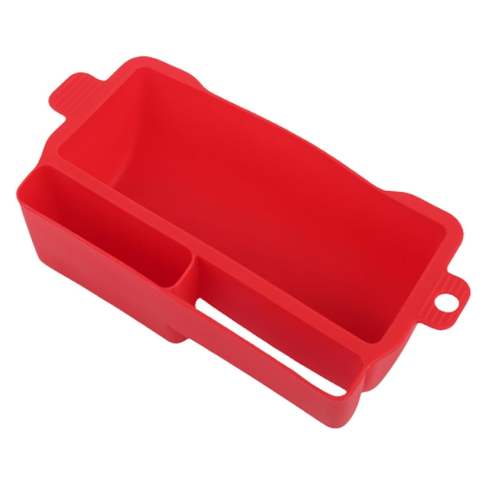 Bac de récupération de graisse pour barbecue, bac de récupération de graisse, boîte de vidange d'huile de gril en silicone, rouge