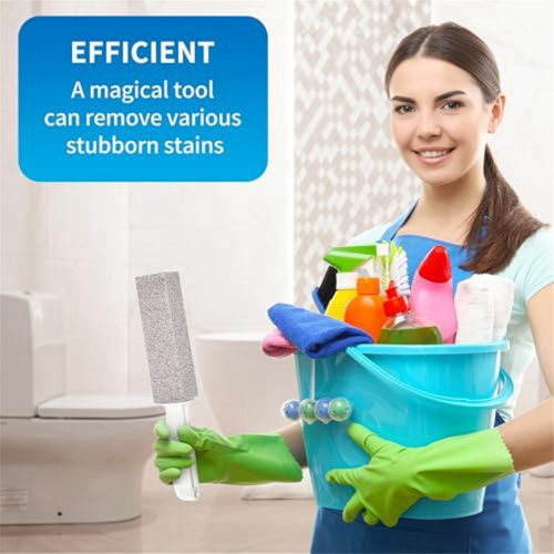 Pumice Stone for Toilet Bowl Cleaning, Rust.Remover for Tile, White 2