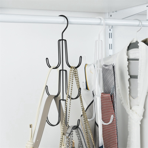 White Handbag Storage Hanger Metal Rotatable Hook 2