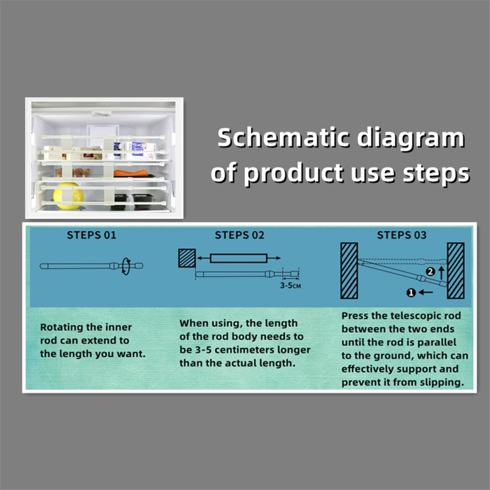 4PCS Adjustable Rv Fridge Tension Bars for Holding Drinks Rv Fridge-image-OPC-PHQQ67Z-NEW