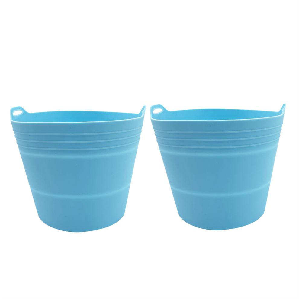 Lot de 2 sacs réutilisables en silicone pour seau à graisse, bleus