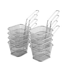 Cestas para fritar, cesta de malha para batatas fritas, rede para cozinha D