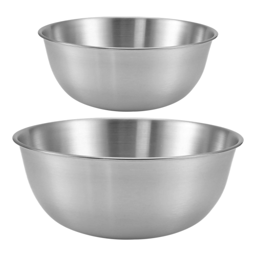 2PCS Stainless Steel Mixing Bowl with Scale Deep Mixing Egg Bowls 1