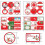 132 PCS Weihnachts Tags Aufkleber Selbstklebend Santa Schneemann Baum 4