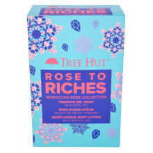 Tree Hut Holiday Rose to Riches Gift Set | Limited Edition | Boost Your Shower Routine | Includes Tree Hut's Signature Shea Sugar Scrub  Foaming Gel W