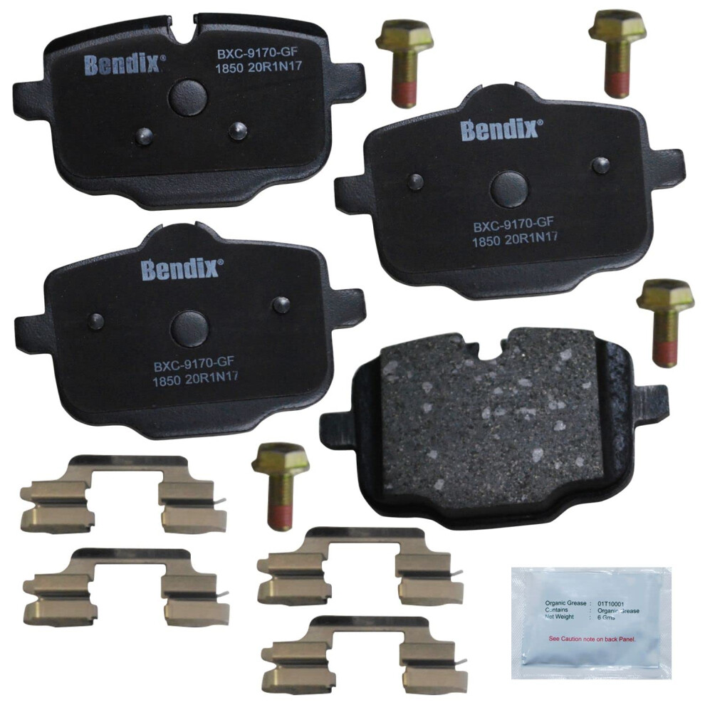 Plaquettes de frein arrière en céramique Bendix Priority1 CFC1850 pour certains modèles BMW 530e xDrive 530i 540d 540i 640i xDrive Gran Turismo 7