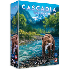 AEG & FlatOut Games | Cascadia:Rolling Rivers Roll & Write Puzzly Dice Game | Explore The Pacific Northwest Build Ecosystems | Ages 10+ | 1-4 Players