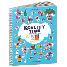 Cupkin Koality Time Sticker Book Activity for Kids Side by Side Sticker Book 300+ Kids Stickers + 8 Sticker Scenes Coloring Pages Small St