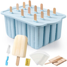 Popsicles Molds MEETRUE 12 Pieces Silicone Popsicle Molds Easy-Release BPA-free Popsicle Maker Molds Ice Pop Molds Homemade Popsicle Ice Pop Maker w