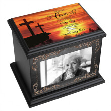 Urnas de cremao para cinzas humanas Urnas funerrias adultas masculinas ou femininas para cinzas com moldura para fotos Caixa de urnas de madei