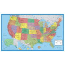 24x36 United States USA Classic Elite Wall Map Mural Poster (papper rullad)