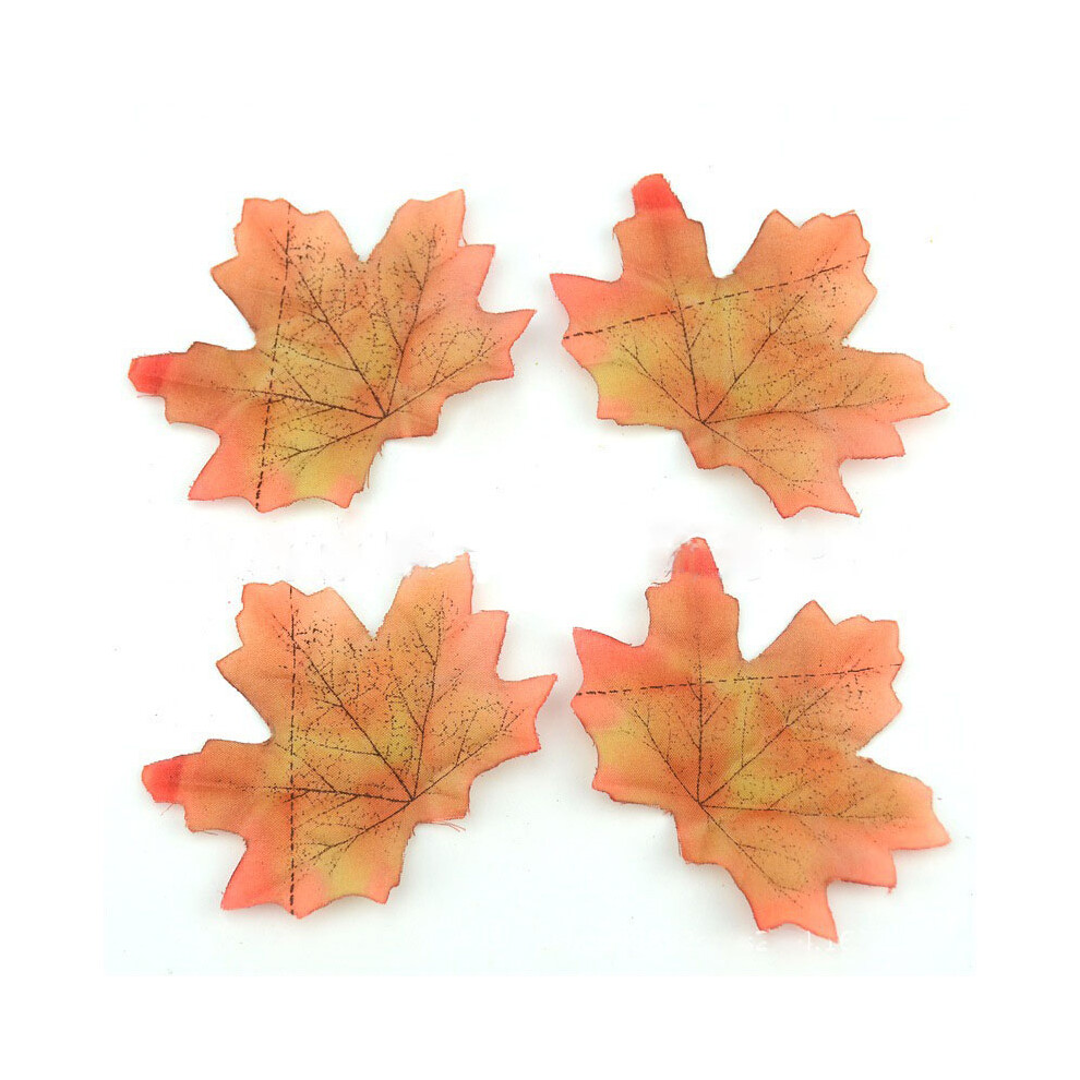 (Light Brown) Pcs 50 Fall Fake Silk Leaves Wedding Autumn Maple Leaf Decoration Strik Wedding-image-OPC-PHQQRDG-NEW