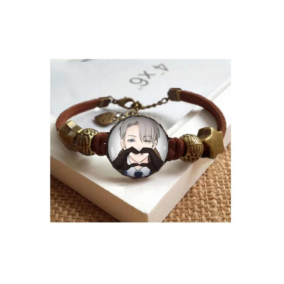 (Style 6) Ice Yuri On Bracelets Anime Glass Wristbands Cartoon Jewelry Character Gift-image-OPC-PHQQRWM-NEW