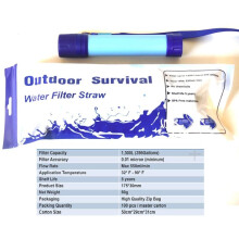 Pack Water Filter Straw Personal Filtration Purifier Detachable Drinking for Hiking Camping Hunting Travel Outdoor Emergency Survival