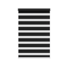 (105cm x 165cm, Black) White Day & Night Zebra Roller Blind (165cm drop) - 45cm