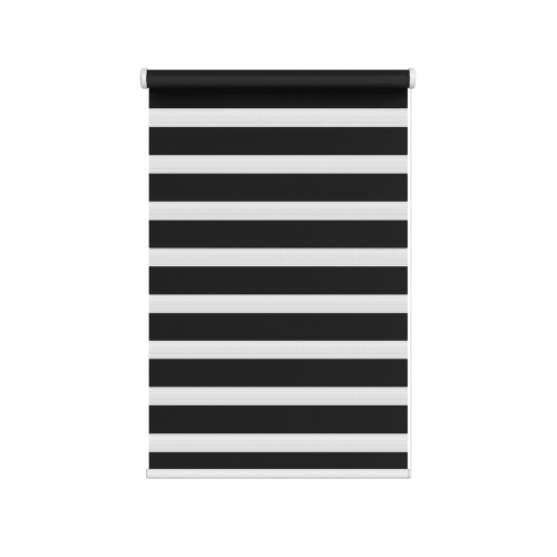 (160cm x 165cm, Black) White Day & Night Zebra Roller Blind (165cm drop) - 45cm