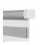 (85cm x 165cm, Silver) White Day & Night Zebra Roller Blind (165cm drop) - 45cm 3