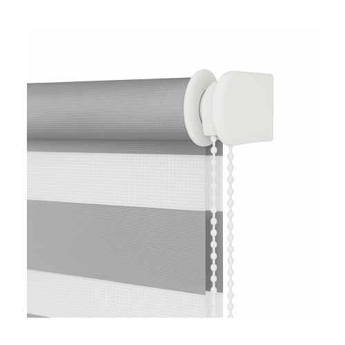 (85cm x 165cm, Silver) White Day & Night Zebra Roller Blind (165cm drop) - 45cm 2