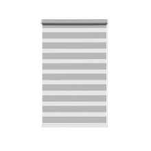 (85cm x 165cm, Silver) White Day & Night Zebra Roller Blind (165cm drop) - 45cm