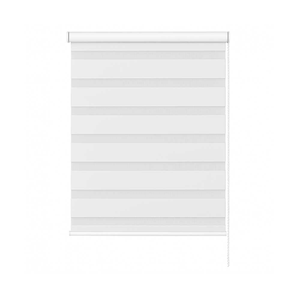 Newedgeblinds (75Cm X 165Cm, ) Day & Night Zebra Roller Blind (165Cm Drop) - 45Cm White