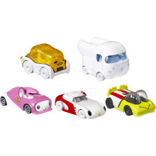 Hot Wheels Sanrio Character Car 5-Pack Toy Cars in 1:64 Scale: Hello Kitty Keroppi Gudetama Cinnamaroll & My Melody