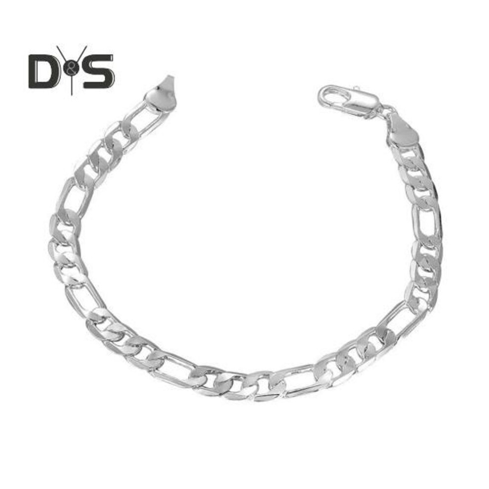 Unisex Bracelet Stainless Hollow Out Chain Solid Color Sturdy Construction Luster Punk Hip Hop Polished Birthday Gift Club Party Jewelry